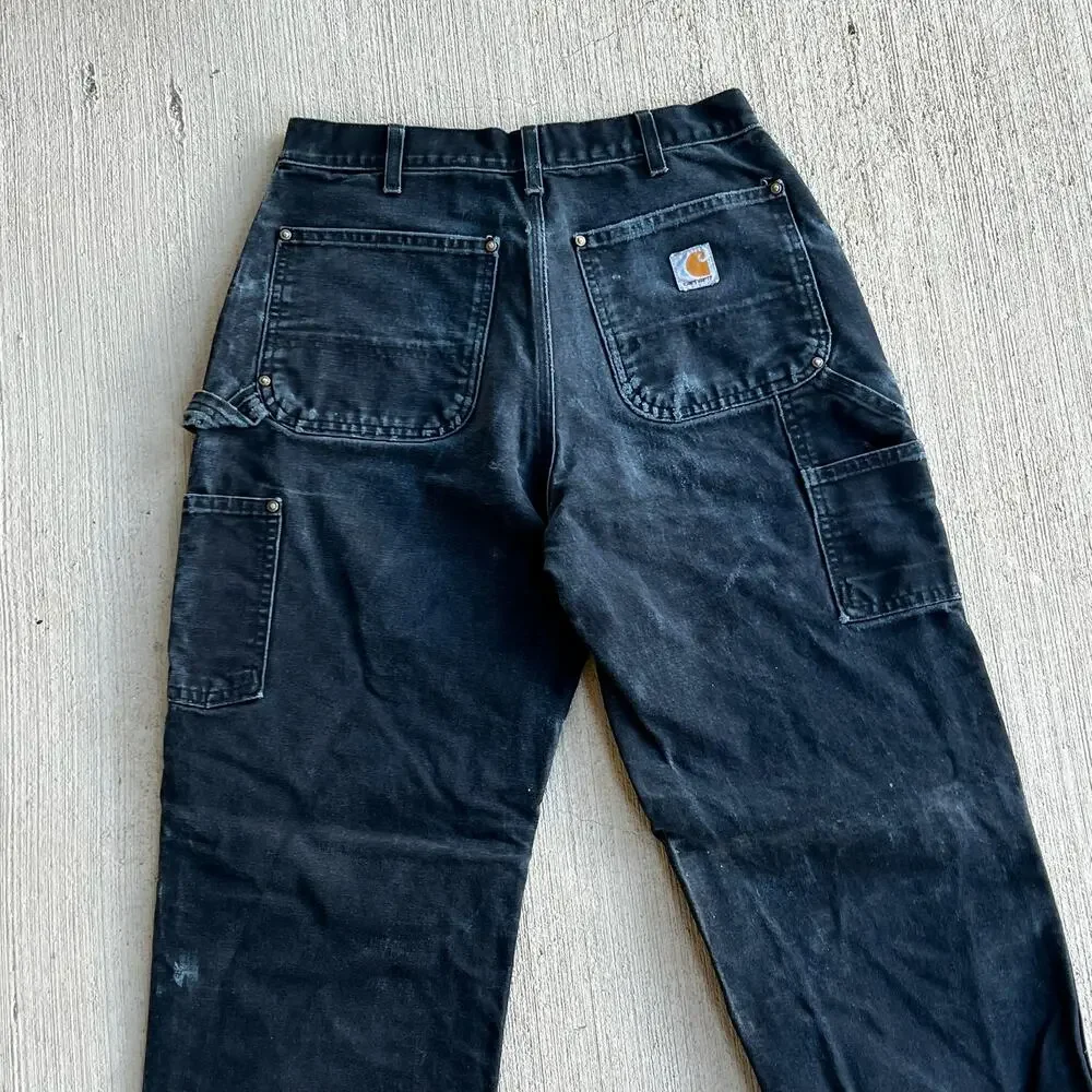 Carhartt faded black double knee work wear carpenter pants